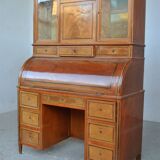 Time's roll-top desk Louis XVI, directoire era end 18th century mahogany