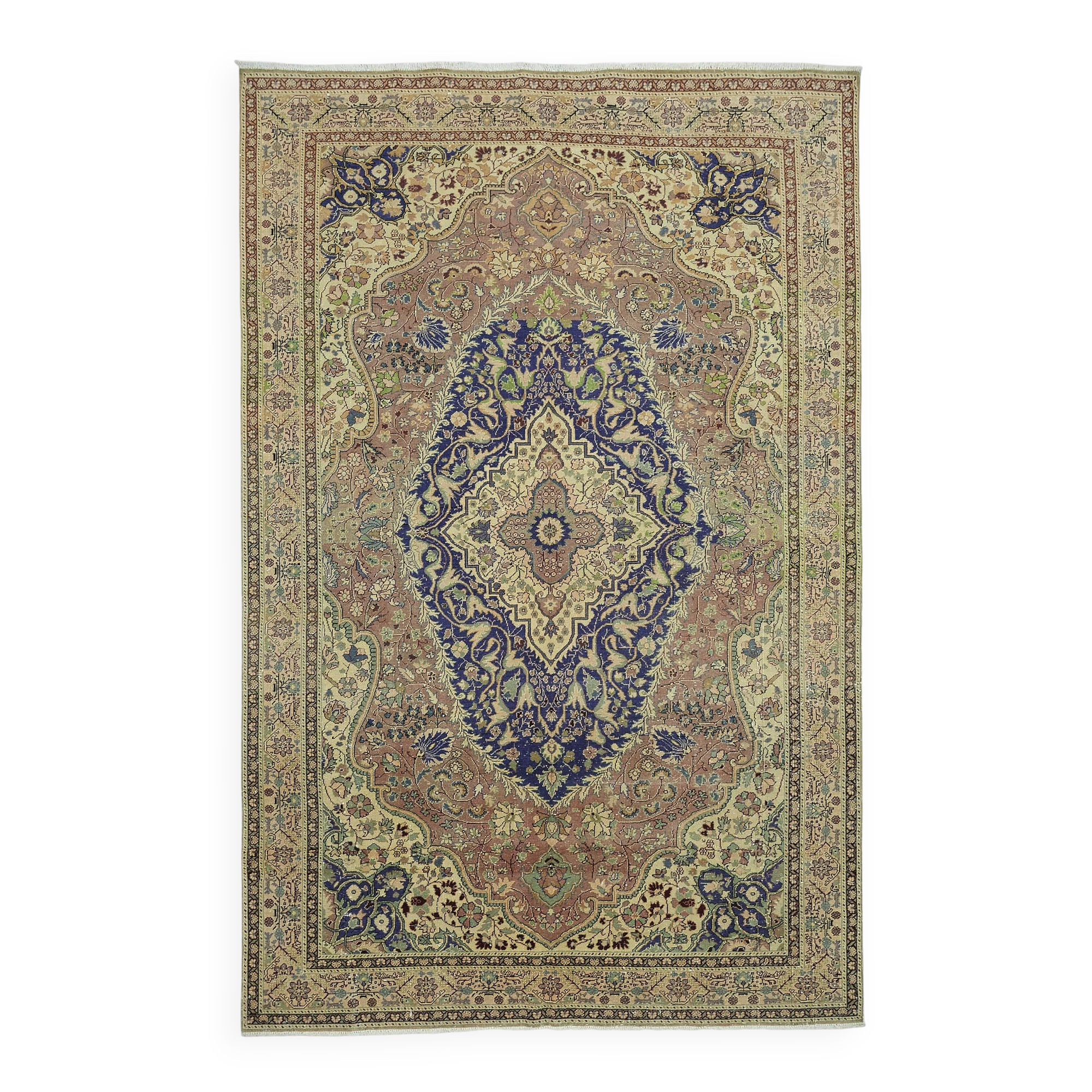 Turkish Wool Vintage Kayseri Rug 193 cm x 292 cm