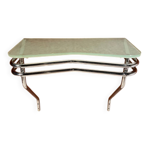 Console acier et verre