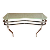 Console acier et verre givré
