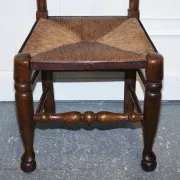 Antique Rush Seat Dining Chairs, England, 1910s, Set of 6
