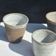 Set of 3 cups / mug in Indonesian ceramic (black, matte brown & speckled glazed)