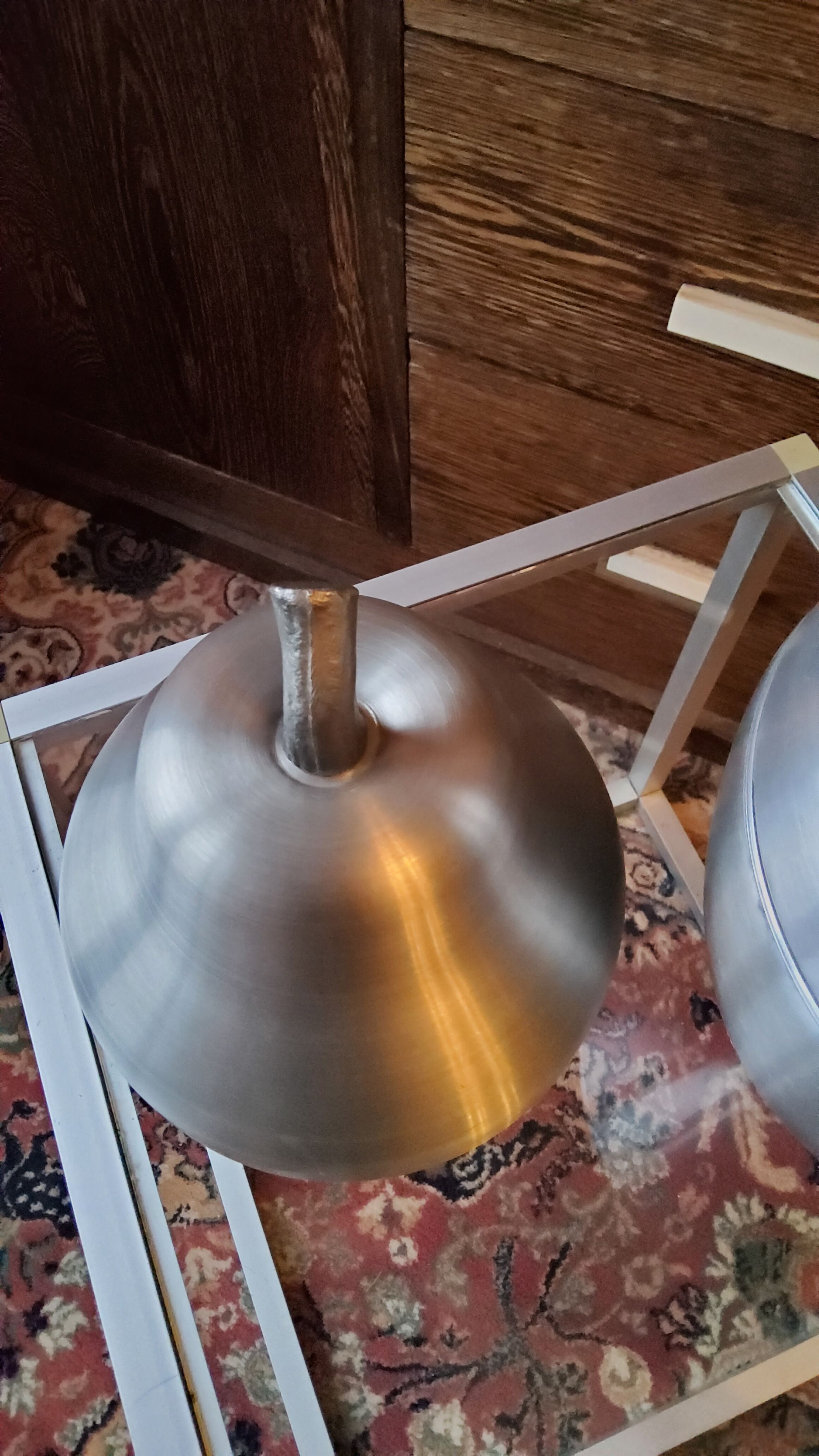 Seau à glace des années 70 poire en aluminium brossé made in Italy