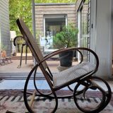 Rocking chair wood and cane