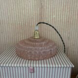 Pink Clichy glass portable lamp