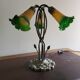 Lampe Tiffany vert ambré