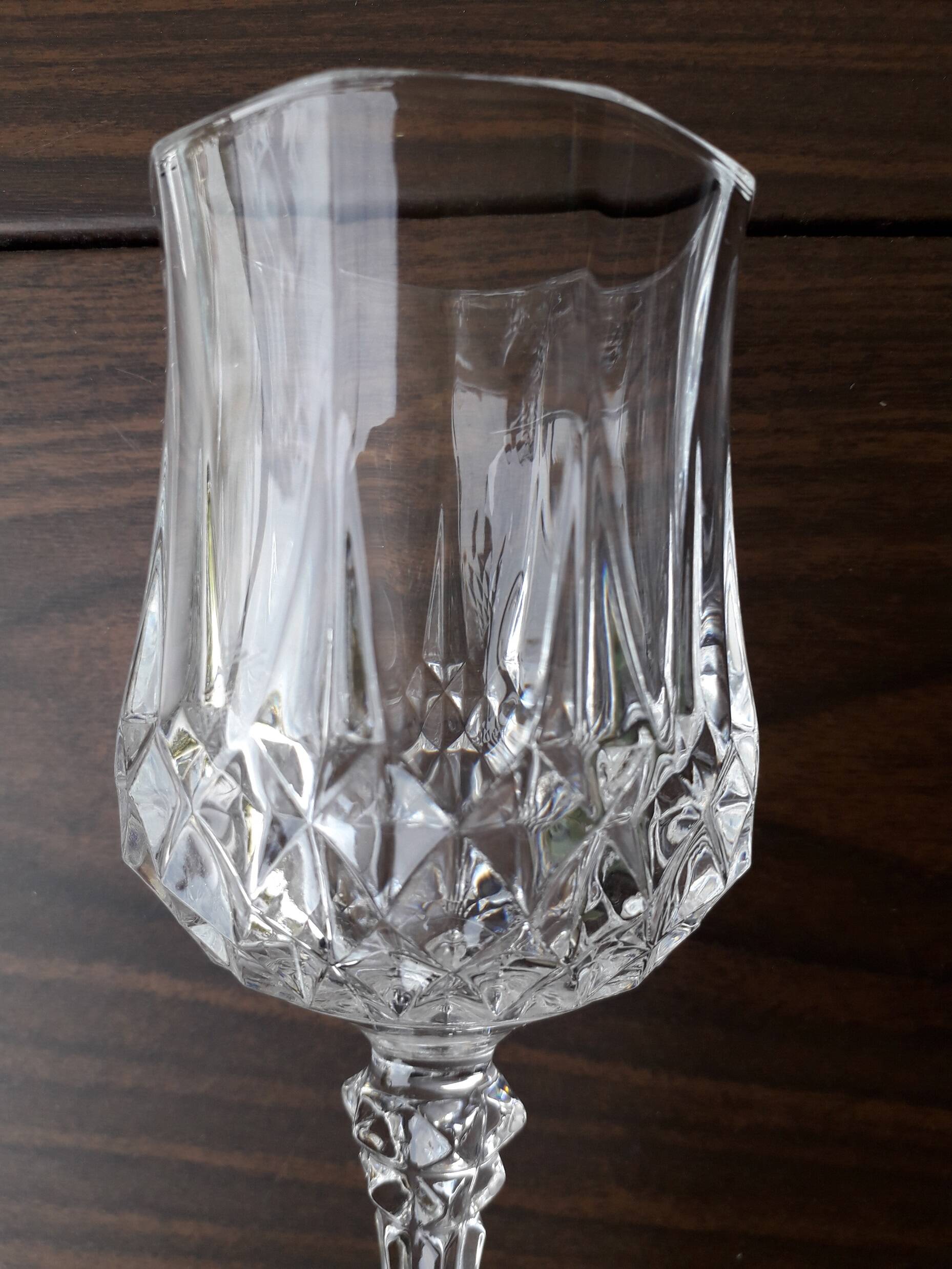 Crystal stemmed glasses
