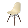 Chaise dsw blanc Eames Herman Miller vintage noyer