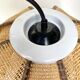 Vintage rattan flower pendant lamp