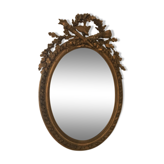 Old Oval Mirror Louis XVI Style