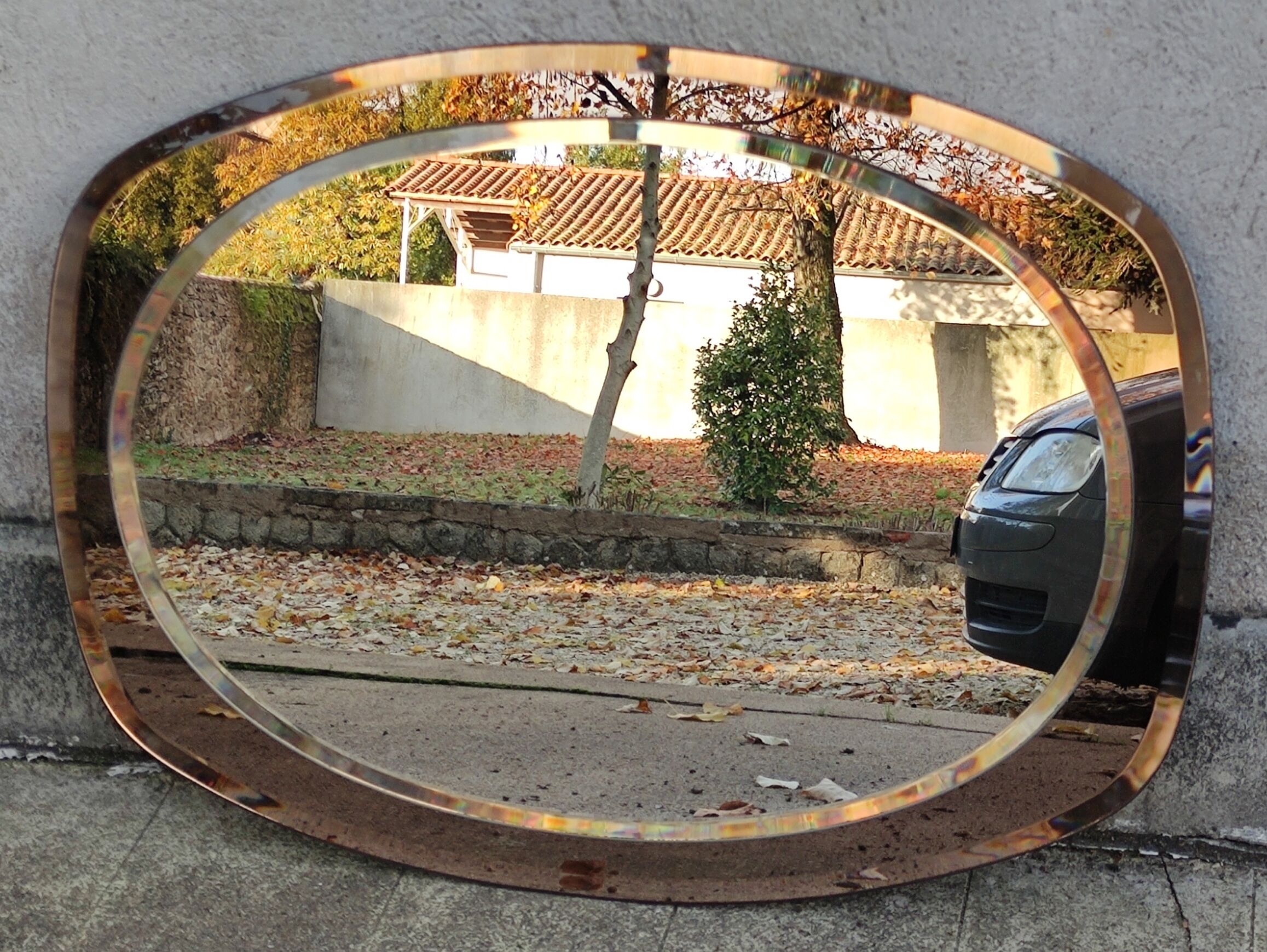 Vintage smoked mirror