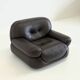 Dark brown leather Sapporo armchair for Mobil Girgi