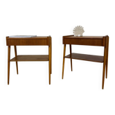 Pair of teak bedside tables by AB Carlström, 1960