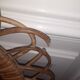 Large old oval rattan mirror93x43cm
