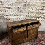Buffet In Natural Wood Regional Work in Louis XV Style from the 19th Century