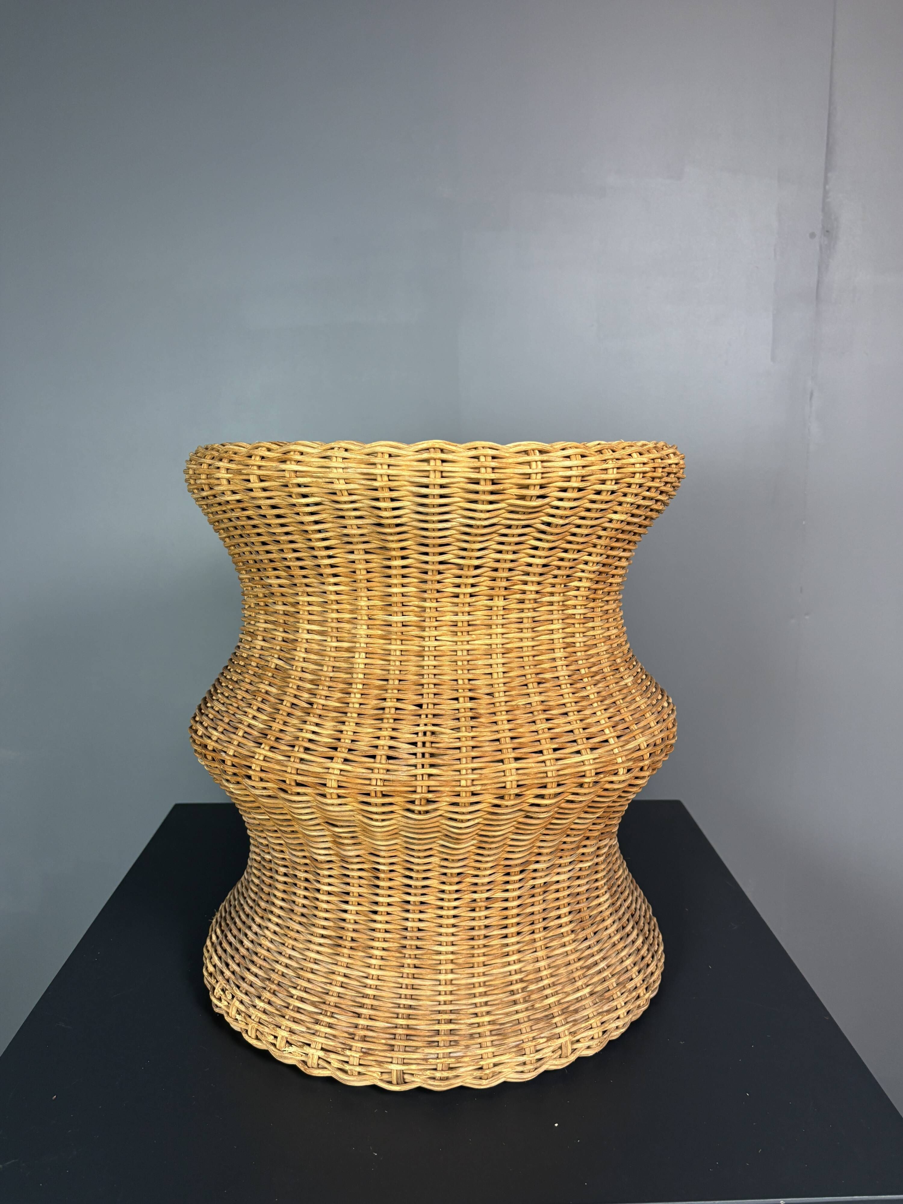 Rattan Juttu Mushroom Stool by Eero Aarnio for Artek, Finland, 1960s