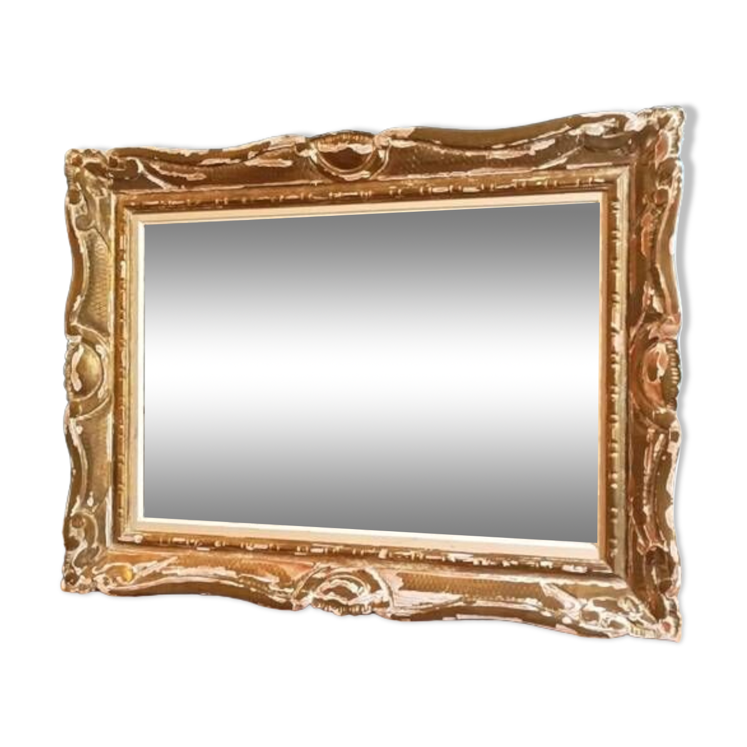 Mirror Carved gilded stucco wood frame patinated dp 1123650