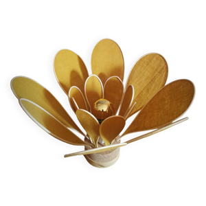 Lampe à poser fleur - lin