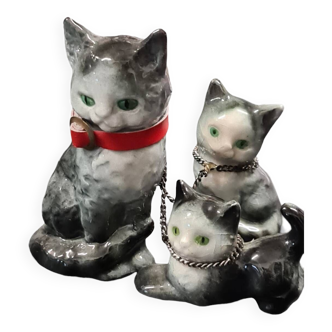 3 little ceramic cats