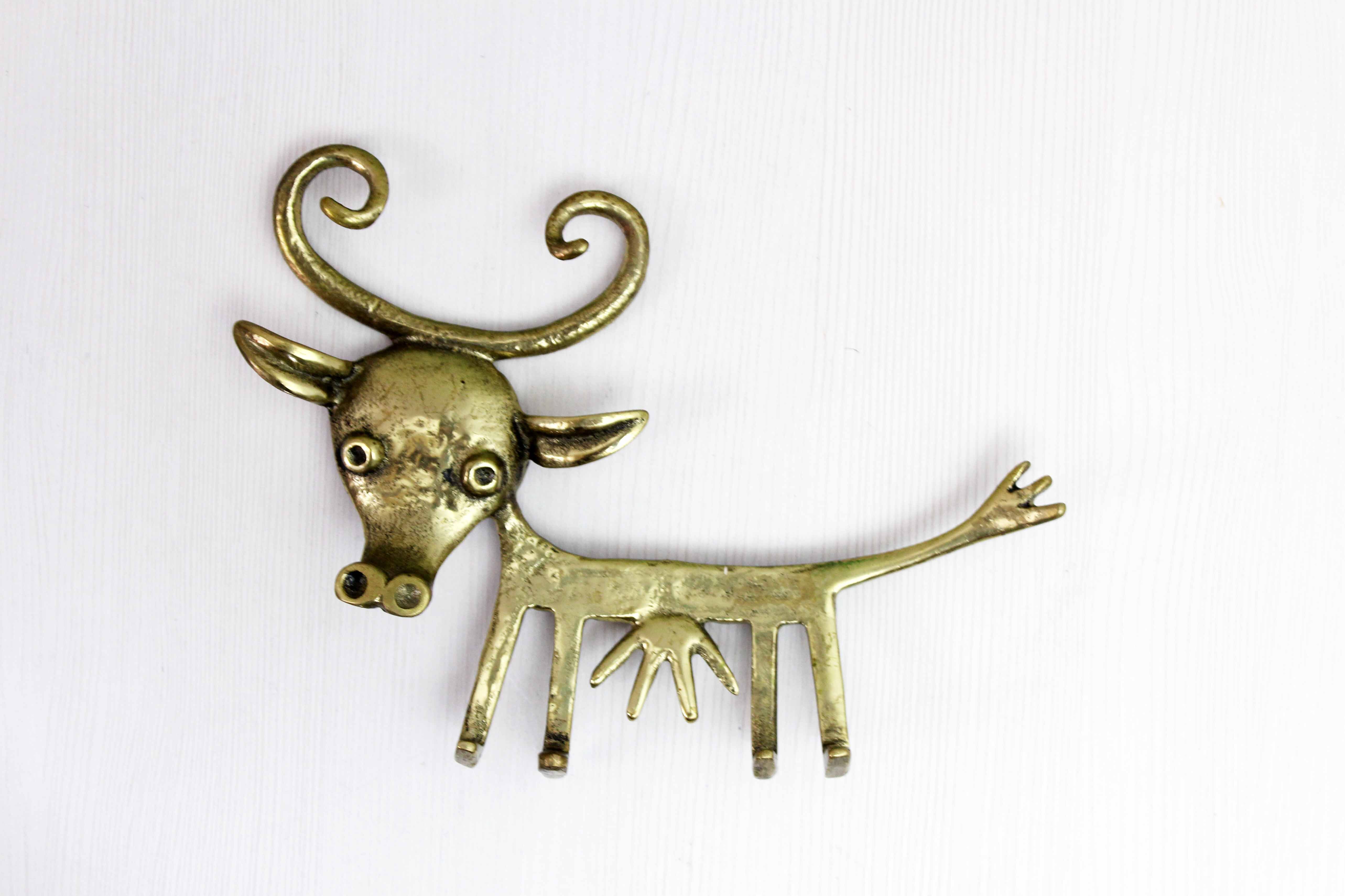 Bronze wall key ring by Walter Bosse