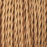 Lampe bonbonne, câble 2M tissu tressé, abat-jour