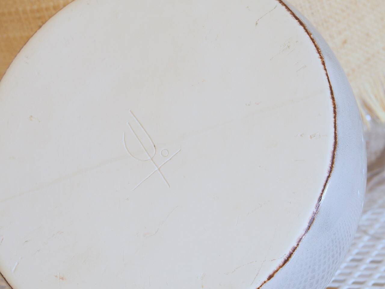 Large enamelled ceramic lamp by Jean CHATONEY