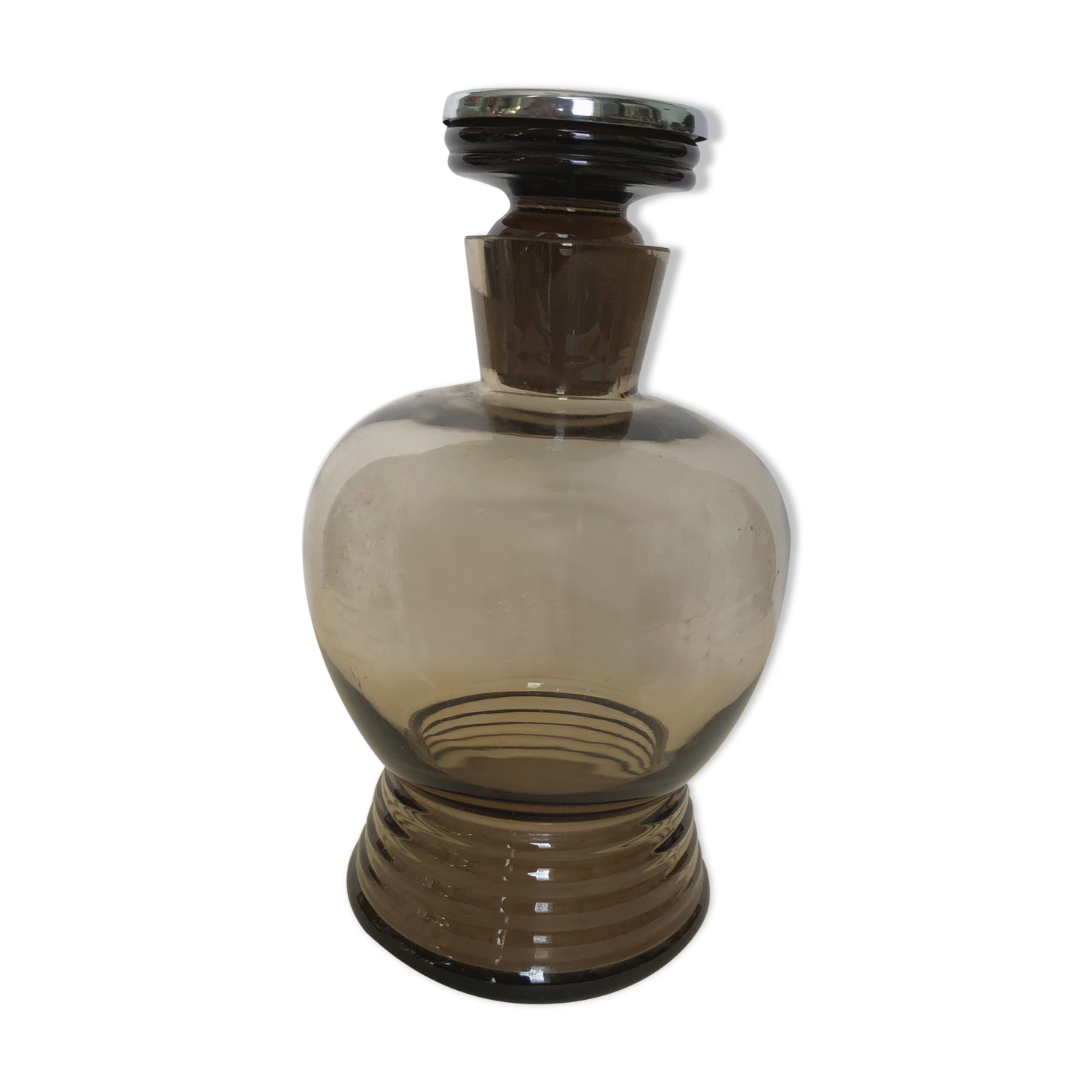 Smoked glass liqueur carafe