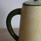 Vintage yellow and green ceramic coffee pot