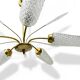 Vintage brass and cut glass chandelier – Italy, 1950s