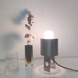 Lampe de table année 70 inox formes géométriques