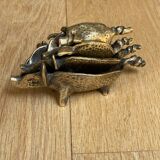 4 Pfizer bronze ashtray pigs