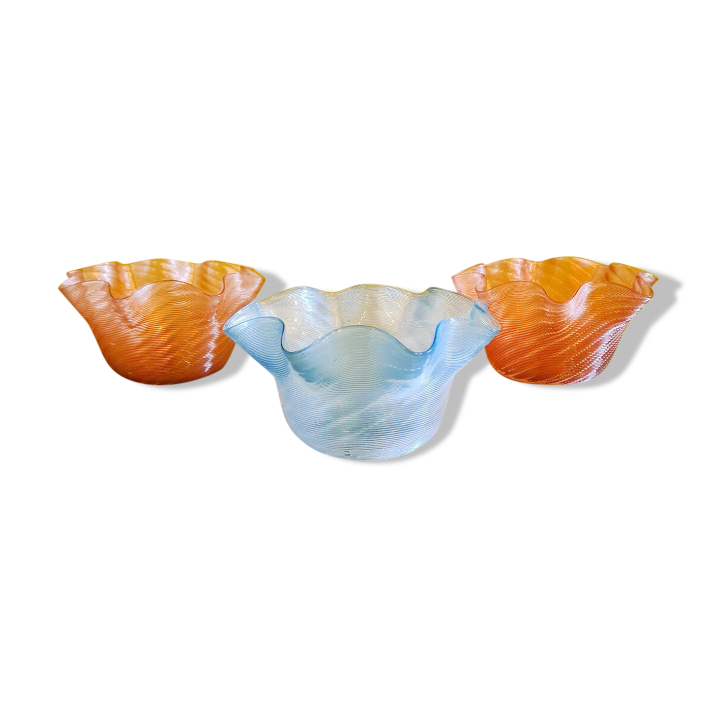 Victorian Stevens & Williams Glass finger bowls, Circa 1890