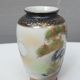 Small Japanese vase porcelain Satsuma couple of cranes