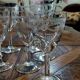 Lot de 8 verres en cristal gravé – Style Louis XVI