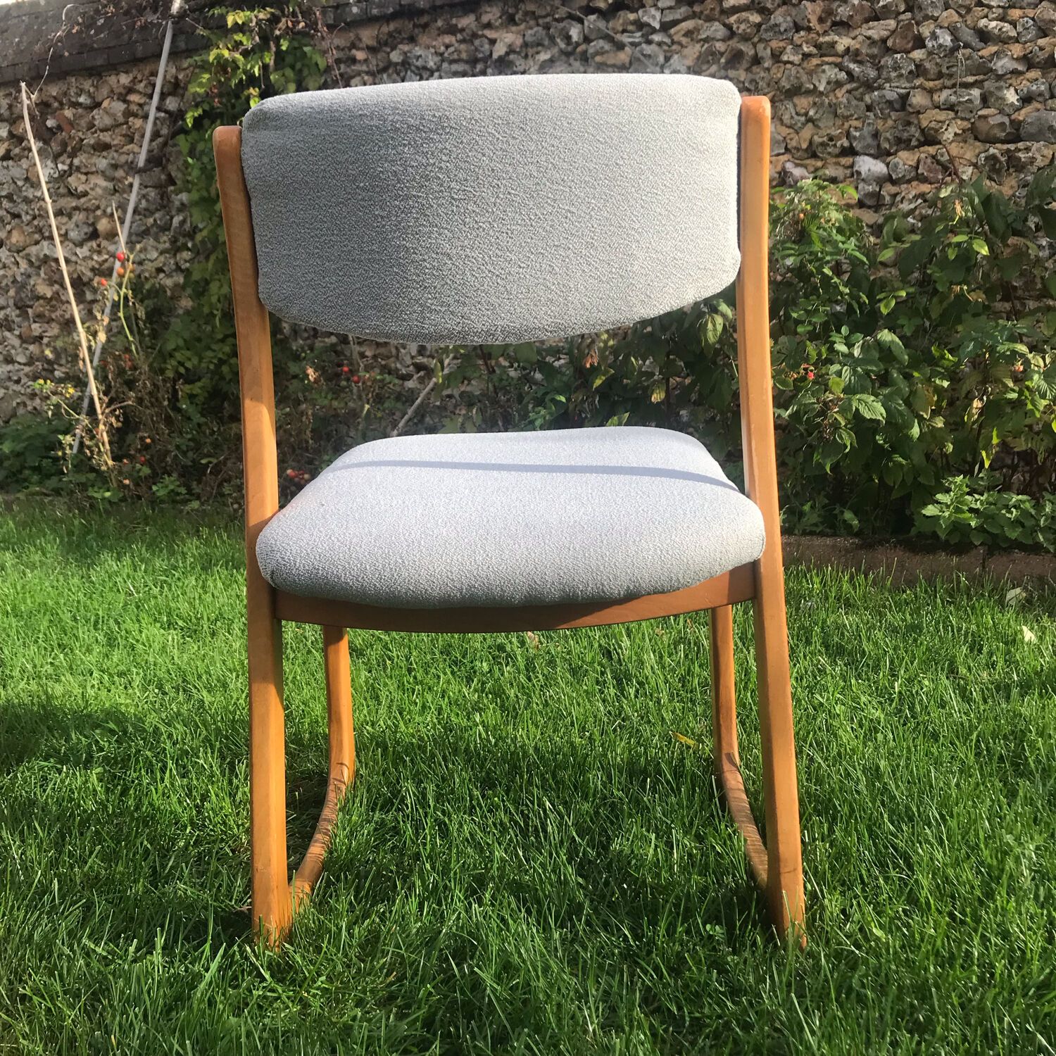 4 vintage 1970 chairs in blond beech