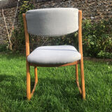 4 vintage 1970 chairs in blond beech