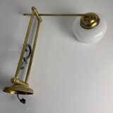 Ancienne lampe potence & opaline xl vintage