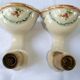 Pair wall lamp earthenware porcelain luminaire candle holder