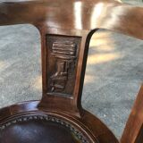 Pair of mahogany boat chairs 1970