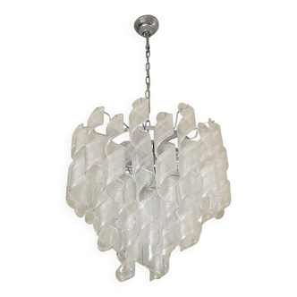 Murano Glass Sputnik Chandelier With Swirling Italian Glass