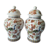 Pair of potiches in faience