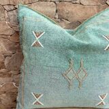 Silk cactus cushion cover: Handwoven Moroccan Sabra cushion.