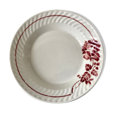 Hollow dish Saint-Amand pink flowers 30s