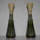 Pair of art deco soliflore vases in slurry