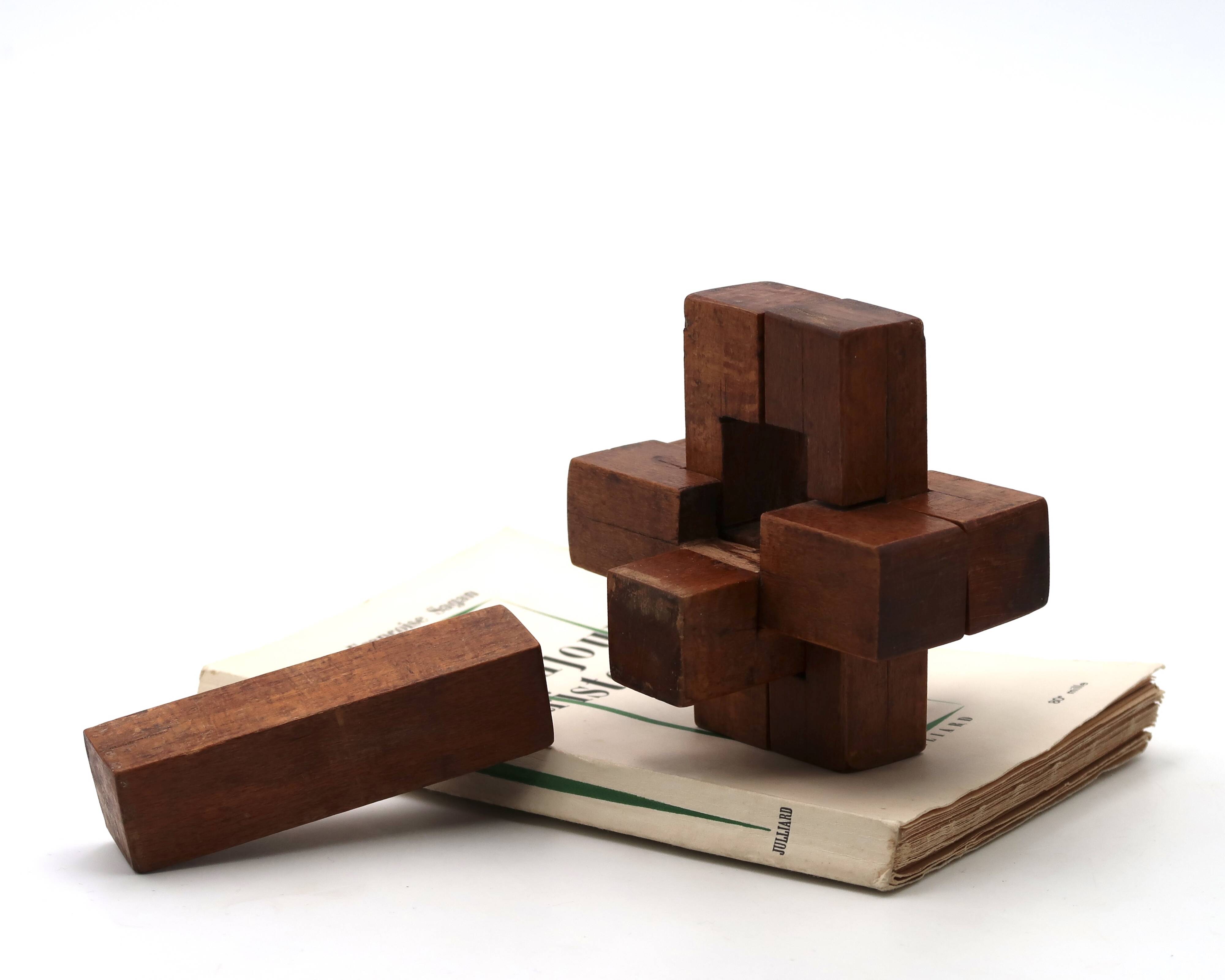 Handcrafted wooden puzzle, 1970s
