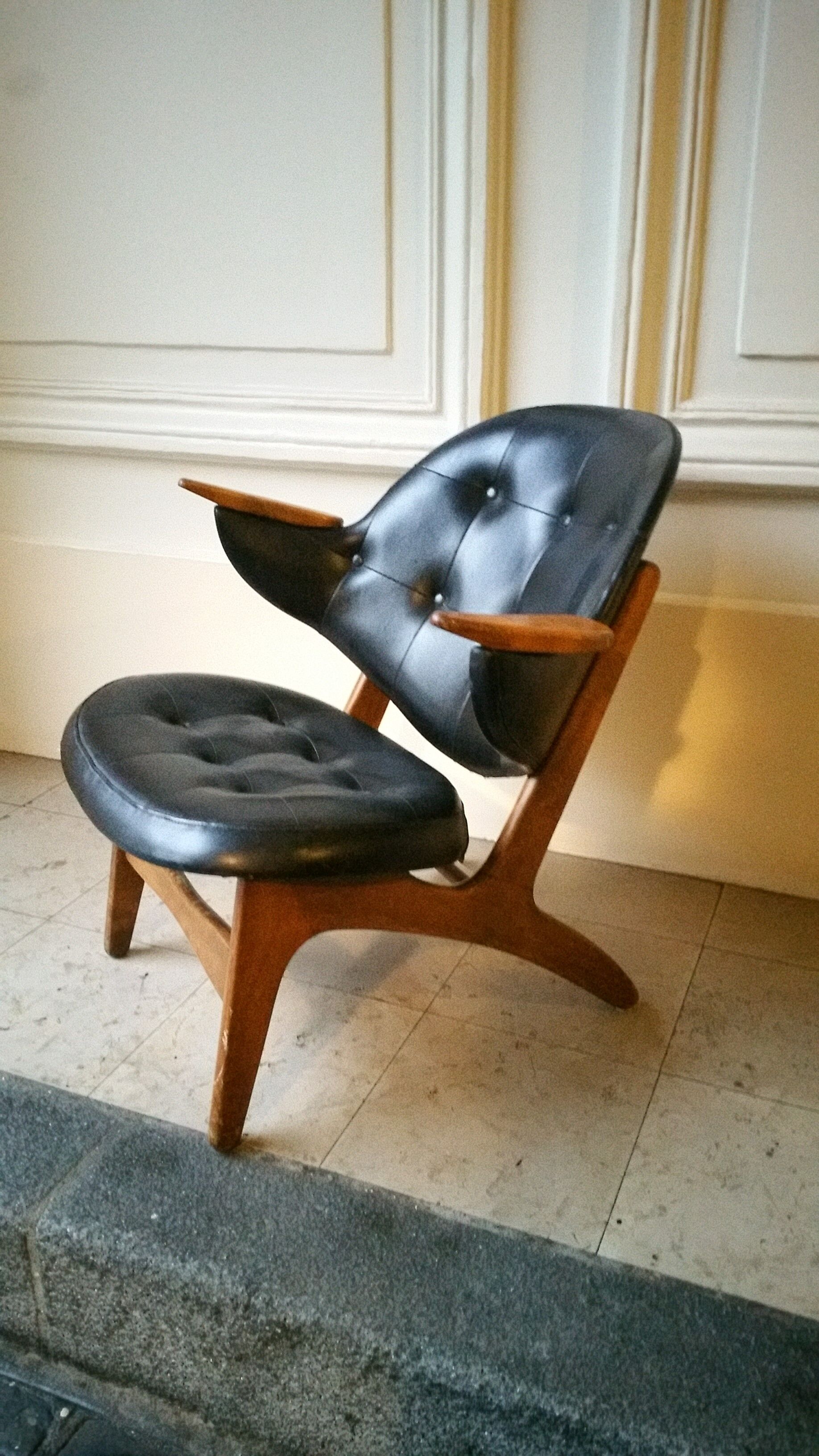 Chair cocktail Danish of Carl Edward Matthes Scandinavian vintage 50-60 years