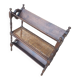 Magazine/book rack in oak with a caned top - early 20th century