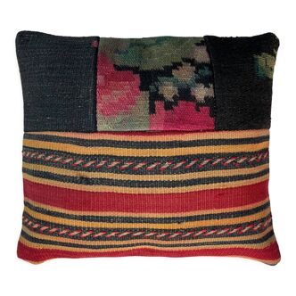 Vintage turkish kilim cushion cover 40 x 40 cm