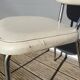 Chaise de bureau tubulaire acier chromé et simili blanc