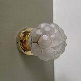 Vintage art deco globe wall or ceiling light in frosted glass